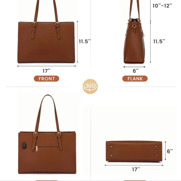 LOVEVOOK Brown Laptop Bag - Picture 14 of 14